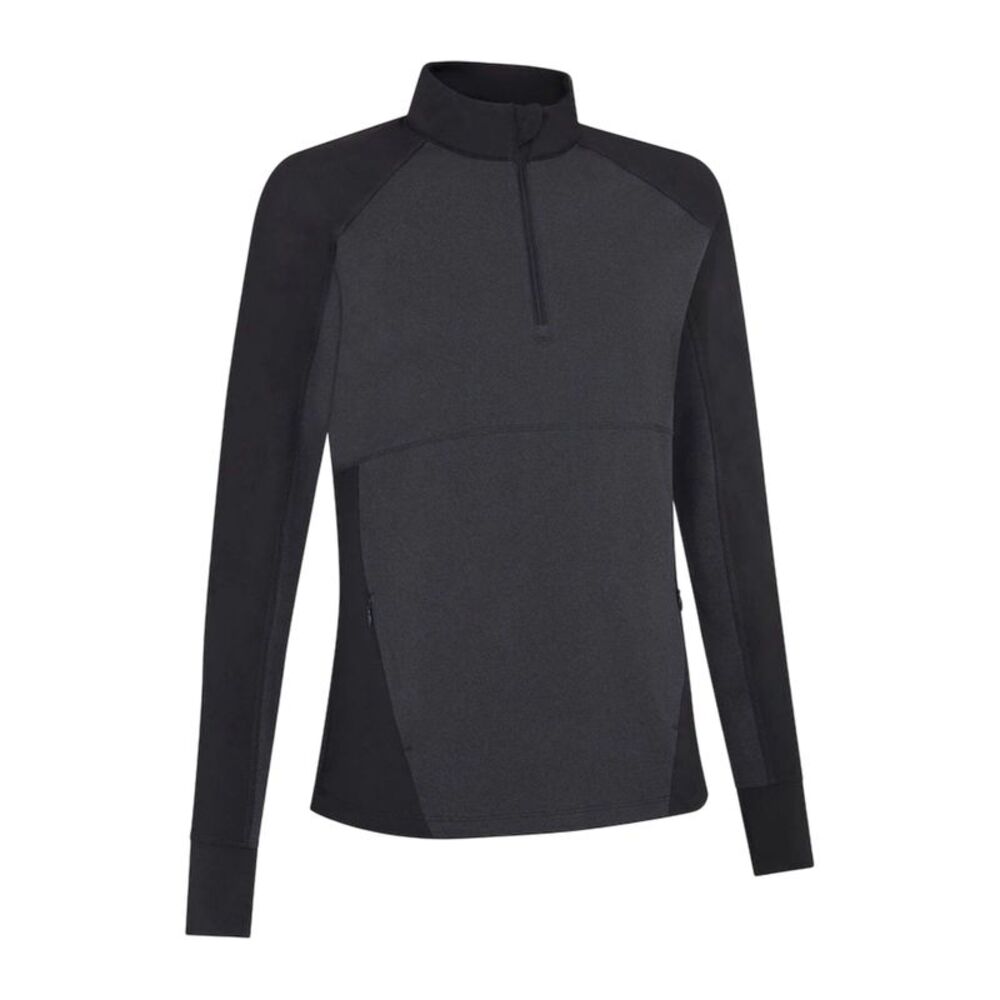 Callaway Womens/Ladies Heather Quarter Zip Midlayer / Ebony Black